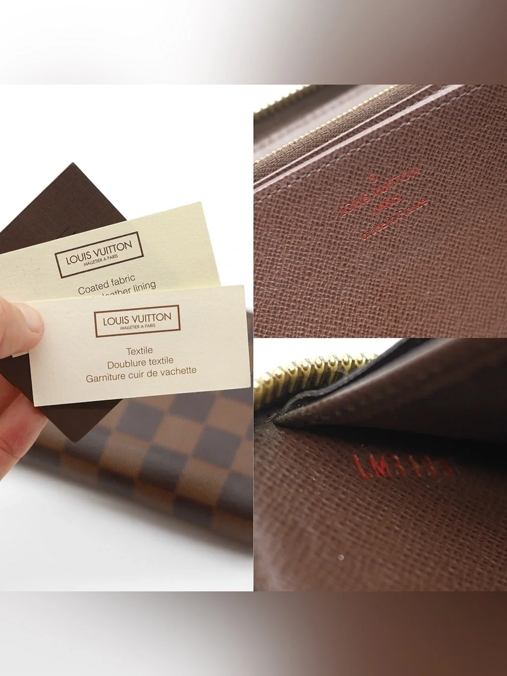 🍓LV Zippy Damier Ebene LM3189